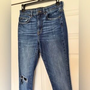 &Denim Women's Blue Skinny high waisted Jeans